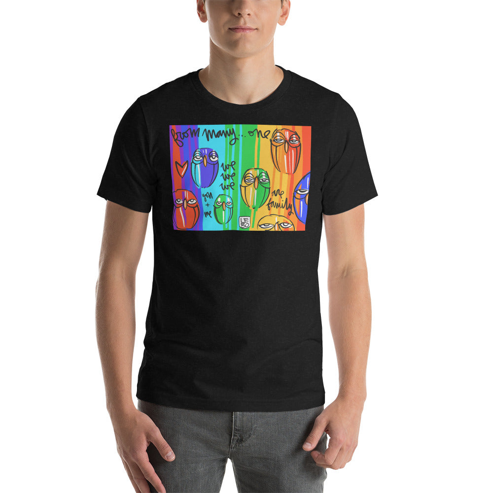 From Many One, We are Family - Rainbow Collection - Lebo Unisex Short Sleeve T-Shirt